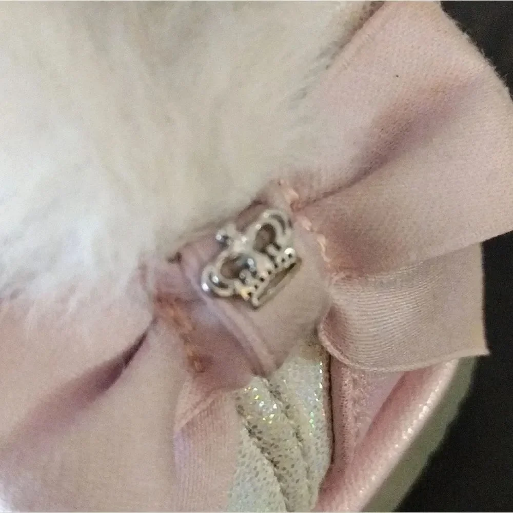 Y2K Juicy Couture Pink Lil Southgate Rhinestones Winter Fur Boots Toddler's SZ 5